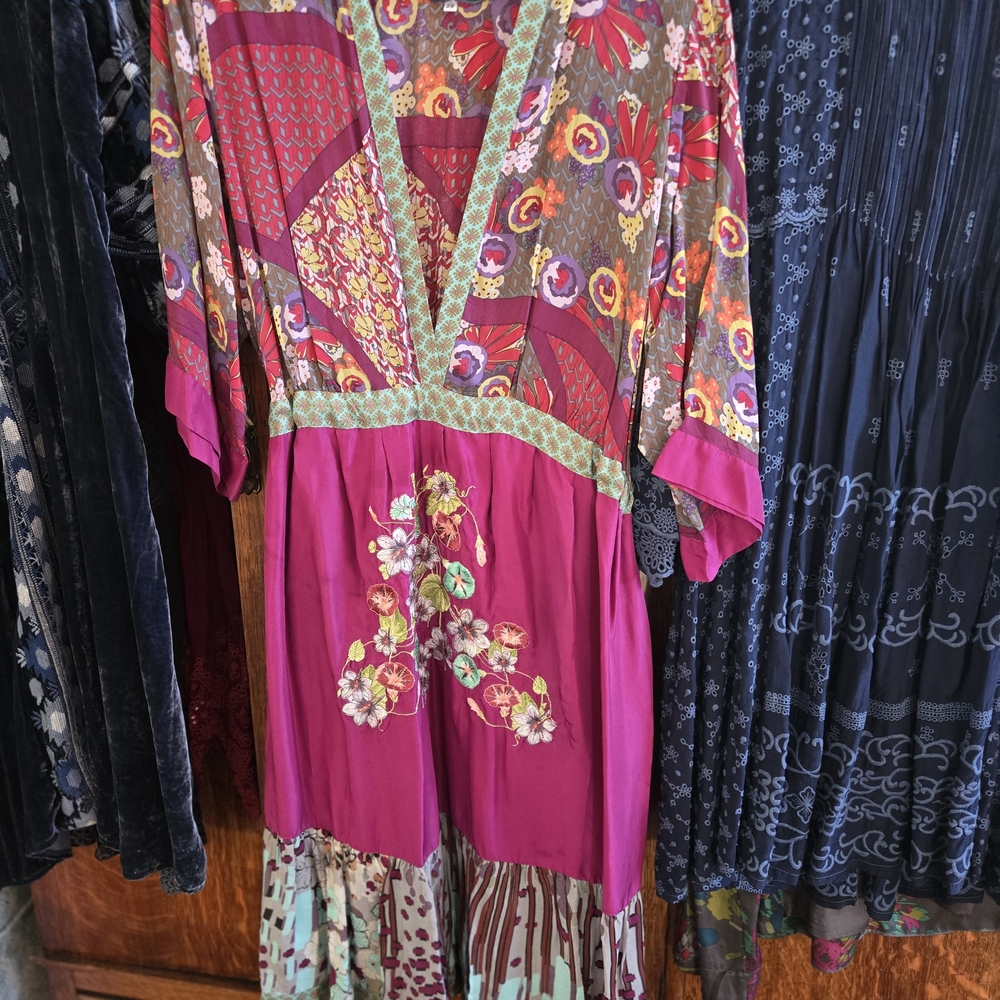 Johnny Was 2x Multicolor Floral Dress